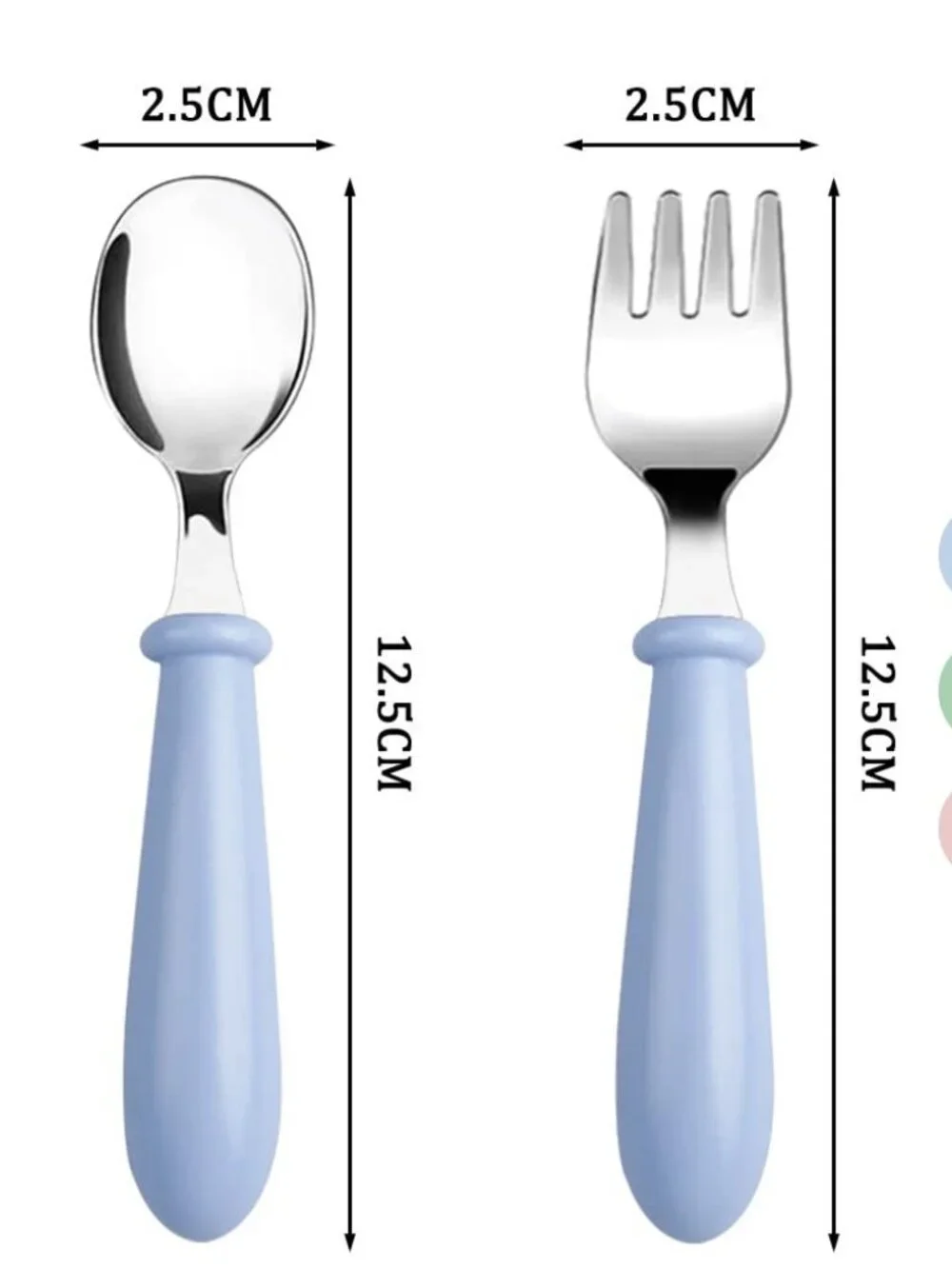 6 Pieces Toddler Utensils Kids Silverware Baby Forks and Spoons Set, Stainless S